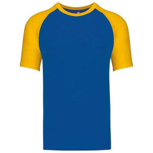 Kariban K330 - BASE BALL - CONTRAST T-SHIRT Royal Blue/Yellow