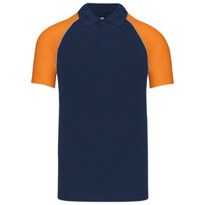 Kariban K226 - POLO BASE BALL - CONTRAST POLO SHIRT Navy/Orange