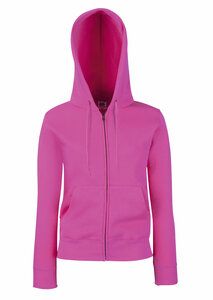 Fruit of the Loom SS312 - Premium 70/30 lady-fit hooded sweatshirt jacket Fuchsia