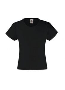 Fruit of the Loom SS005 - Slim Fit Girl T-Shirt Valueweight Black
