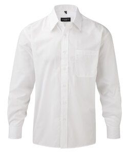 Russell Europe 934M - Longsleeve Poplin Shirt White