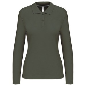 Kariban K244 - LADIES' LONG SLEEVE PIQUE POLO SHIRT Dark Khaki