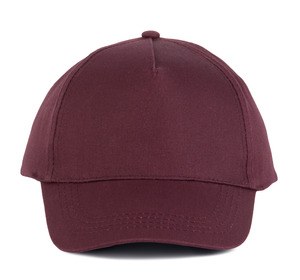 K-up KP116 - COTTON CAP - 5 PANELS Burgundy