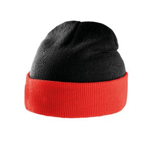 K-up KP514 - BI-COLOUR BEANIE HAT WITH TURN-UP