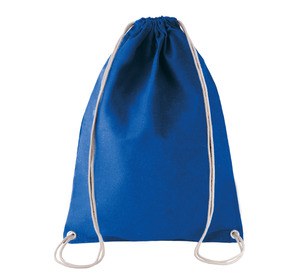 Kimood KI0125 - COTTON DRAWSTRING BACKPACK Dark Royal Blue