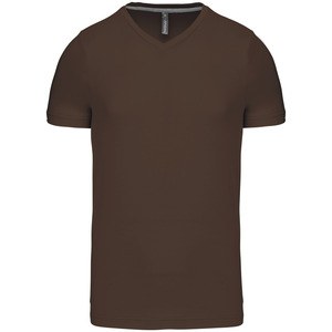 Kariban K357 - MEN'S SHORT SLEEVE V-NECK T-SHIRT Chocolate