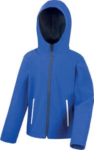 Result R224J - JUNIOR/YOUTH TX PERFORMANCE HOODED SOFT SHELL JACKET Royal Blue/ Navy