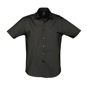 SOL'S 17030 - Broadway Short Sleeve Stretch Men's Shirt Black