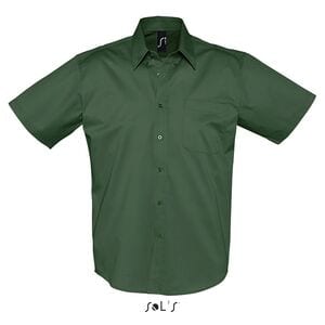 SOL'S 16080 - Brooklyn Short Sleeve Cotton Twill Men's Shirt Vert bouteille