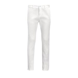 SOL'S 01424 - JULES MEN - LENGTH 33 Men's Chino Trousers White
