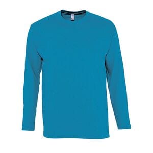 SOL'S 11420 - MONARCH Men's Round Neck Long Sleeve T Shirt Aqua