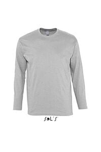 SOL'S 11420 - MONARCH Men's Round Neck Long Sleeve T Shirt Heather Gray