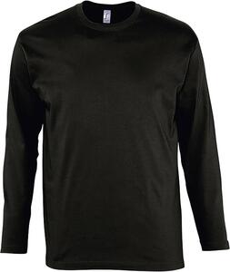 SOL'S 11420 - MONARCH Men's Round Neck Long Sleeve T Shirt Deep Black