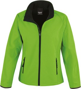 Result R231F - Core Ladies Printable Soft Shell Vivid Green/ Black