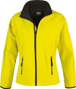 Result R231F - Core Ladies Printable Soft Shell Yellow / Black