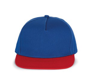 K-up KP147 - KIDS SNAPBACK CAP - 5 PANELS Royal Blue / Red