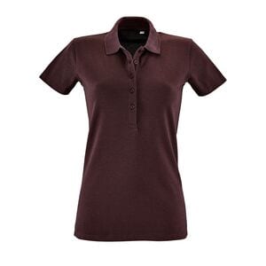 SOL'S 01709 - PHOENIX WOMEN Cotton Elastane Polo Shirt Heather oxblood