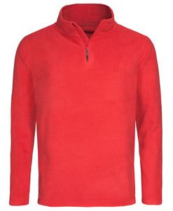 Stedman STE5020 - Men's Half-Zip Fleece Pullover Scarlet Red
