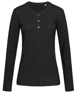 Stedman STE9580 - Long sleeve with buttons for women Stedman - SHARON HENLEY Black Opal