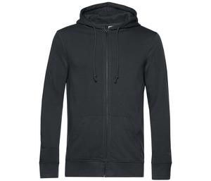 B&C BCU35B - Organic Zipped Hoodie Asphalt