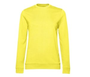 B&C BCW02W - Round neck sweatshirt Solar Yellow