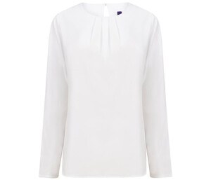 Henbury HY598 - Women's Long Sleeve Blouse White