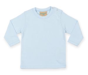 Larkwood LW021 - This long-sleeved Larkwood baby T-shirt  Pale Blue