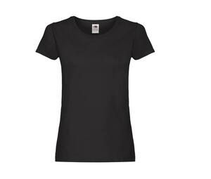 Fruit of the Loom SC1422 - Women's round neck T-shirt Black