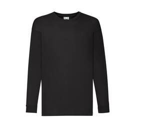 Fruit of the Loom SC6107 - Children's long sleeve t-shirt Black