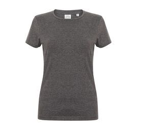 Skinnifit SK121 - Women's stretch cotton T-shirt Heather Charcoal