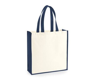Westford mill WM600 - Gallery shopping bag Natural/ French Navy