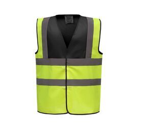Yoko YK100 - High visibility 2 b&b vest (HVW100CH) Black / Hi Vis Yellow