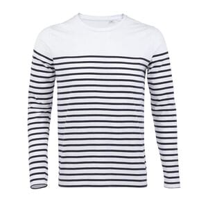 SOL'S 03099 - Matelot Lsl Men Long Sleeve Striped T Shirt White / Navy