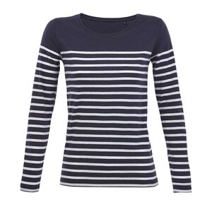 SOL'S 03100 - Matelot Lsl Women Long Sleeve Striped T Shirt French Navy / White