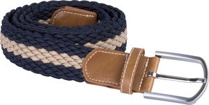 K-up KP805 - Braided elasticated belt Navy / Beige