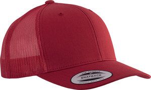 K-up KP912 - RETRO STYLE TRUCKER CAP - 6 panels Red / Red