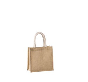Kimood KI0272 - Jute canvas tote bag - small model Natural