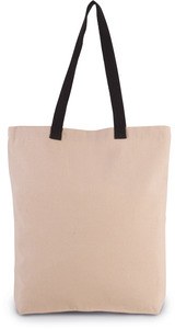 Kimood KI0278 - Gusset shopping bag with contrasting handles
