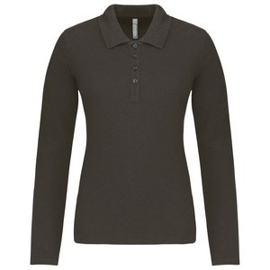 Kariban K257 - Ladies’ long-sleeved piqué polo shirt Dark Grey