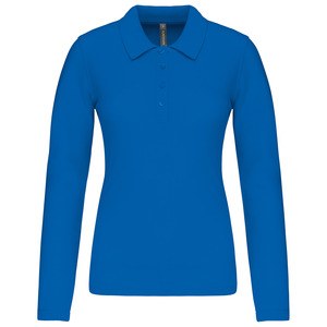 Kariban K257 - Ladies’ long-sleeved piqué polo shirt Light Royal Blue