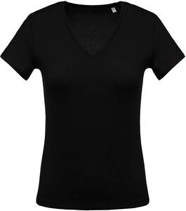 Kariban K390 - Ladies short-sleeved V-neck T-shirt