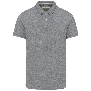 Kariban KV2206 - Men's short-sleeved vintage polo shirt Slub Grey Heather