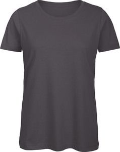 B&C CGTW043 - Women's Organic Inspire round neck T-shirt Dark Grey