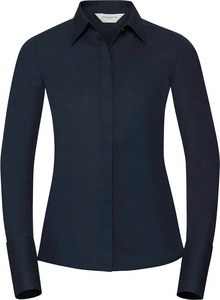 Russell Collection RU960F - LADIES' LONG SLEEVE ULTIMATE STRETCH SHIRT Bright Navy