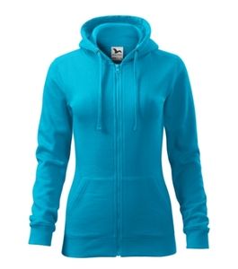 Malfini 411 - Trendy Zipper Sweatshirt Ladies Turquoise