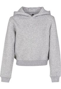 Build Your Brand BY113 - Girls Cropped Sweatshirt Hoody Heather Grey