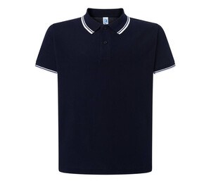 JHK JK205 - Contrasting men's polo shirt Navy / White