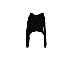 Bella + Canvas BE7502 - Women's Cropped Hoodie Black