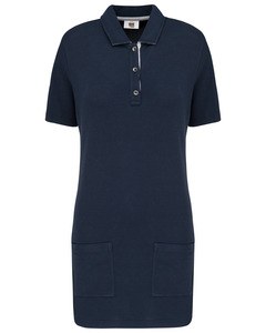 WK. Designed To Work WK209 - Ladies’ short-sleeved longline polo shirt Navy / Oxford Grey