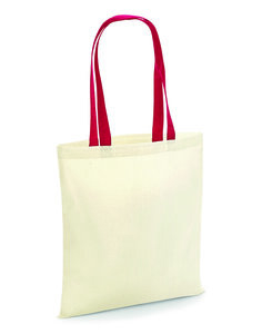 Westford mill W101C - Shopping bag with contrasting handles
